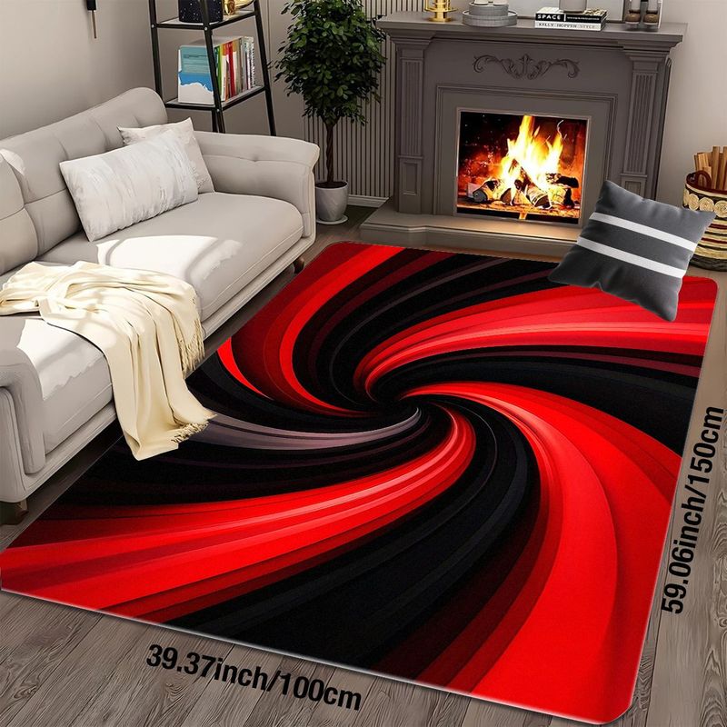 Printed Rug Abstract - Alfombra de Franela Estampada en Espiral