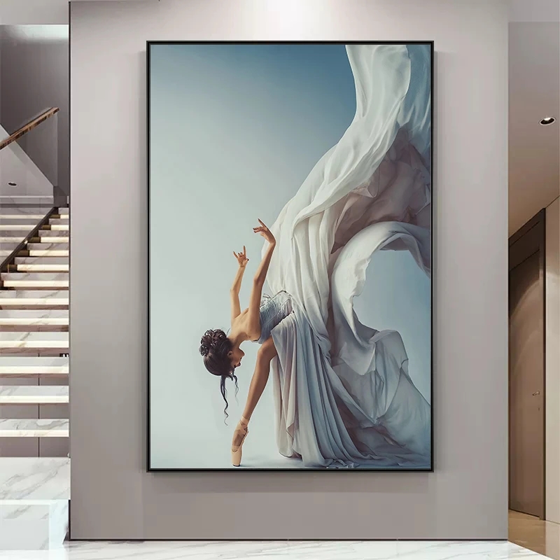 Interior Design Modern - Pintura en lienzo de chica bailarina