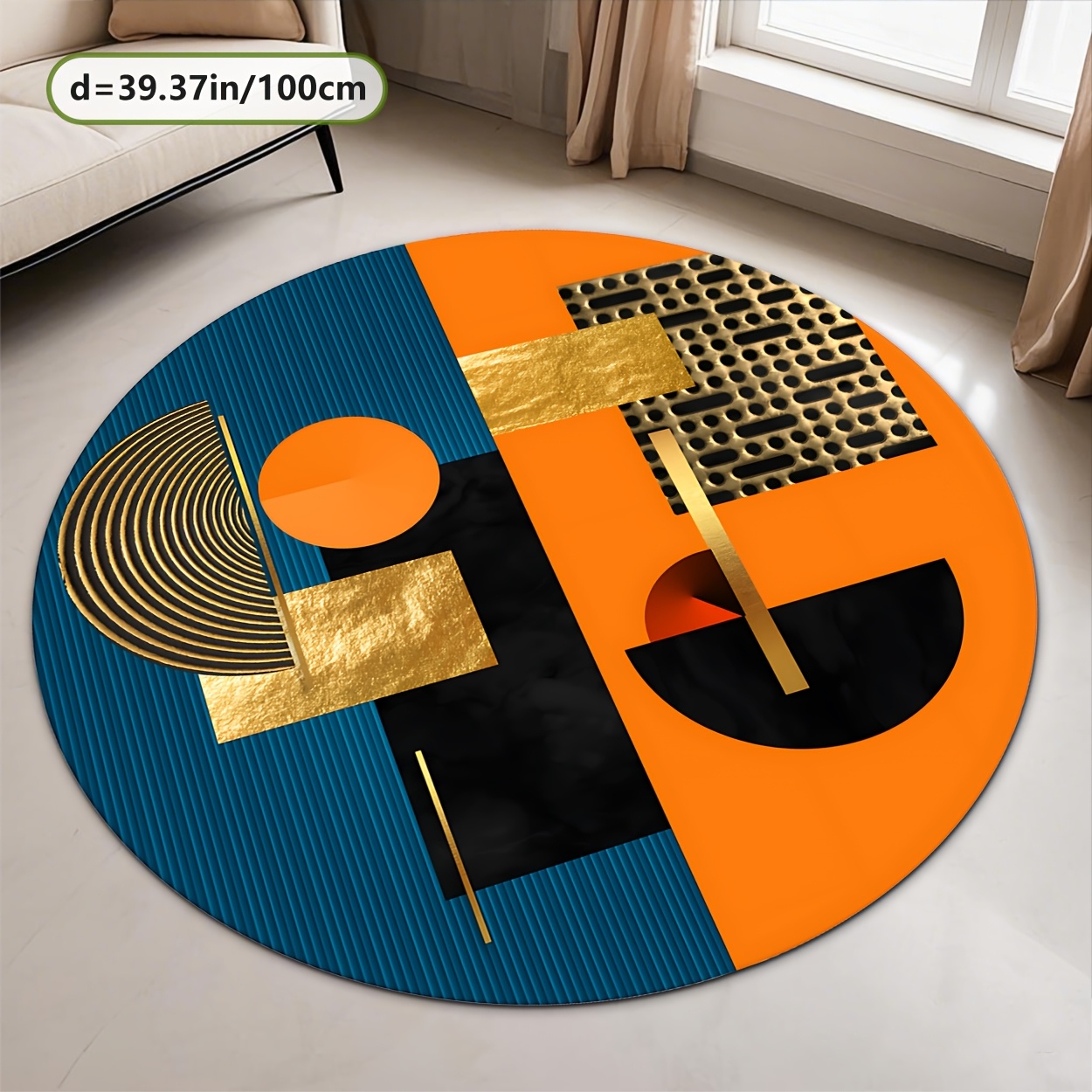 Alfombra Redonda de Lujo con D - Printed Rug Abstract reseña y precio