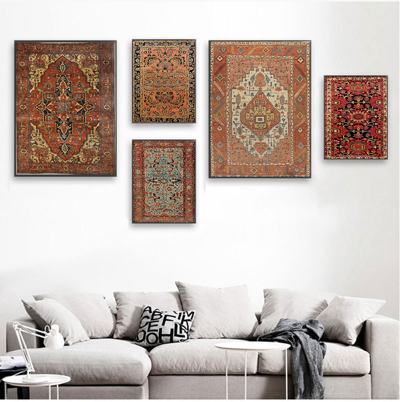 Pósters y Grabados Vintage con - Printed Rug Abstract reseña y precio